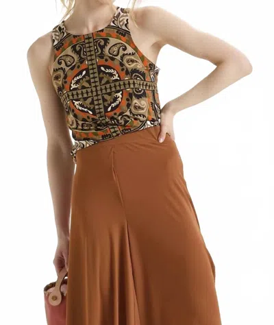 Maliparmi Suzani Tank In Brown In Brown