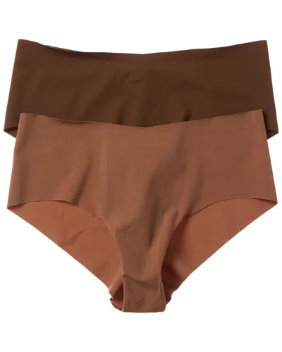 Cosabella 2pk Free Cut Micro Hotpant In Brown