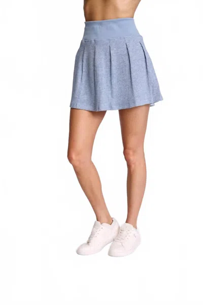 Sundays Gavyn Textured Mini Skirt In Blue Mist