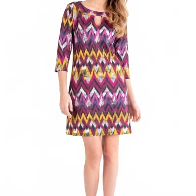 Isle By Melis Kozan Keyhole Dress In Multi In Purple