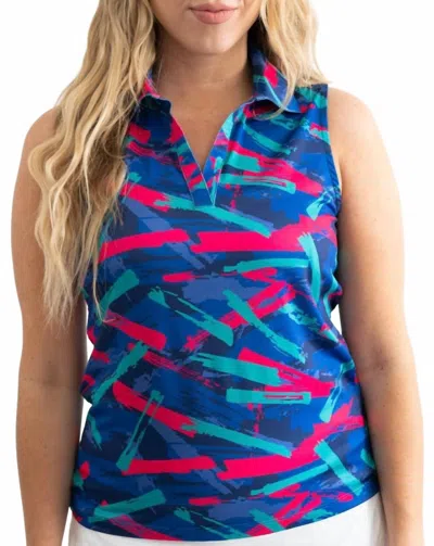 Yatta Golf Sleeveless Golf Polo In 8-track