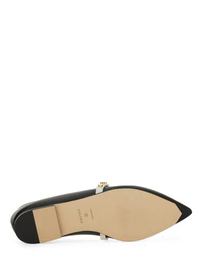 Alexander Mcqueen Studded Strap Ballerina Shoes In Black