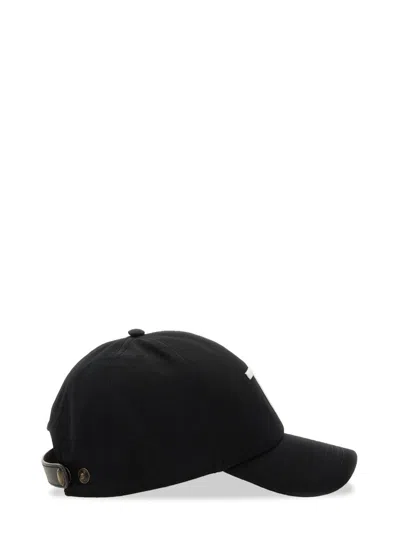 Tom Ford Black Baseball Cap With Logo Embroidery On The Front And Logo Lettering On The Rear In Cotton Man In Black