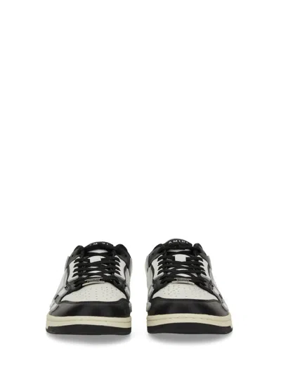 Amiri Multicolor Leather And Fabric Bandana Denim Skel Sneakers In White