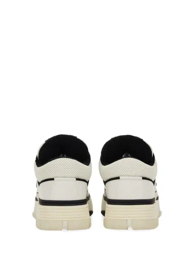 Amiri White And Black Chunky Sneakers With Logo Detail In Leather And Mixed Tech Fabrics Man In Neutral