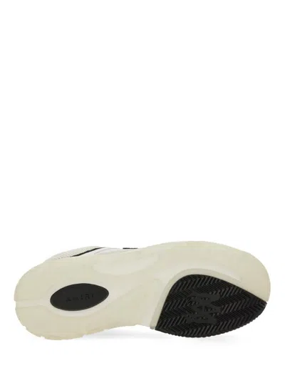 Amiri White And Black Chunky Sneakers With Logo Detail In Leather And Mixed Tech Fabrics Man In Neutral