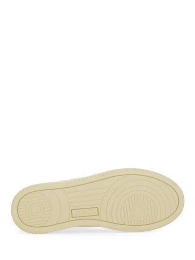Autry Low Sneaker With Contrast Panels And Perforated Detailing In White