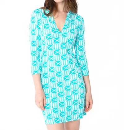 Harborview Hidden Shell Dress In Capri