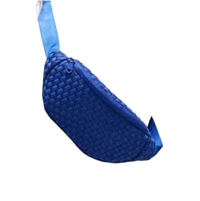 Sol And Selene Aim High Woven Neoprene Belt Bag In Royal Blue
