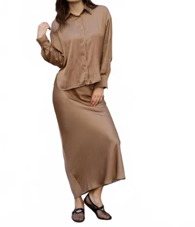Mima Rosso Dress Oversized Blouse In Desert Sand