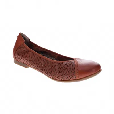 Revere Women's Nairobi Ballet Shoes In Cognac Lazer