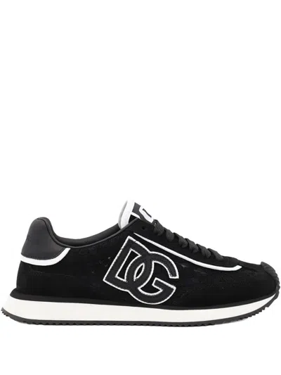 Dolce & Gabbana Dg Cushion Lace-detailed Suede Sneakers Shoes