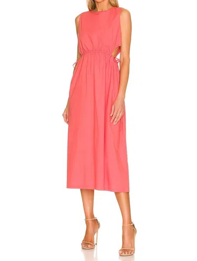Rails Yvette Cutout Organic Cotton Blend Midi Dress In Red
