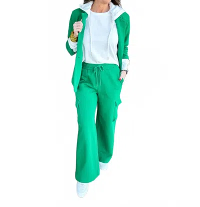 Risen Kelly Terry Blazer And Pant Set In Green