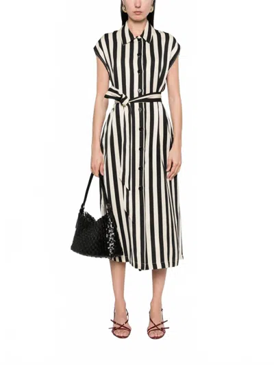 Suncoo Emily In Paris Dress In Ecru In Multi