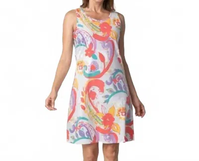 Habitat Floral Knit Dress In Coral