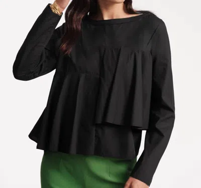 Frances Valentine Wendy Long Sleeve Top In Black In Black