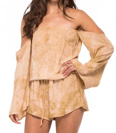 Blue Life Life's A Beach Off The Shoulder Romper In Nikki Beach