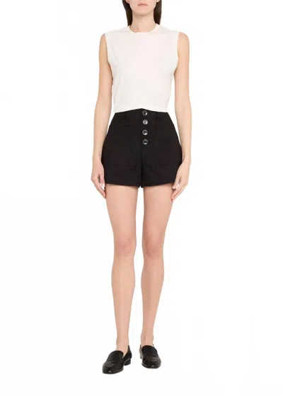 Ramy Brook Marjory Cotton Blend Shorts In Black In Multi
