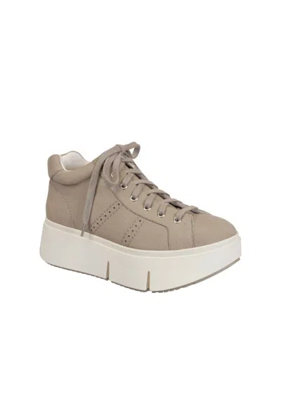 Essex Classics Women's Greige Platform High Top Sneakers In Naked