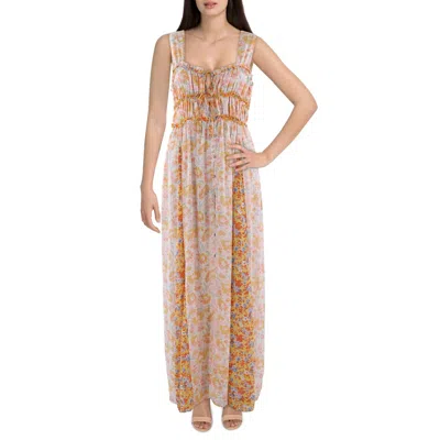 Intimately Free People Womens Floral Print Polyester Maxi Dress In Multi