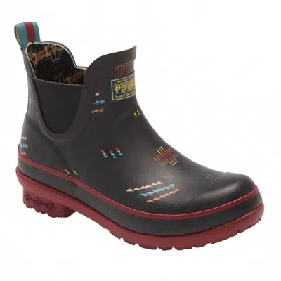 Pendleton Women's Geo Mix Short Rain Boot In Black