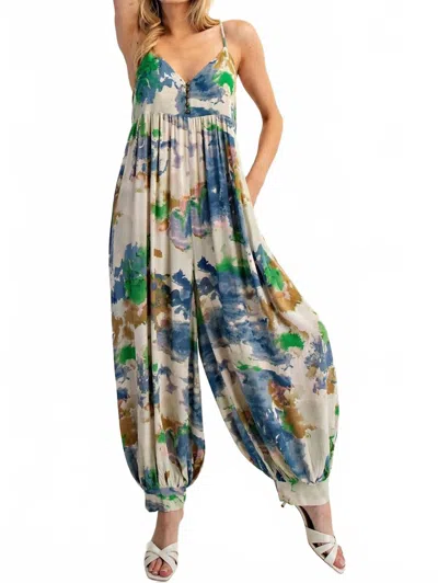 Eesome Tie Dye Jumpsuit In Multi