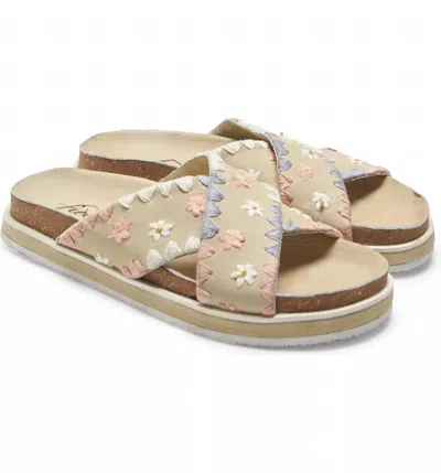 Free People Women's Wildflowers Crossband Sandal In Washed Natural