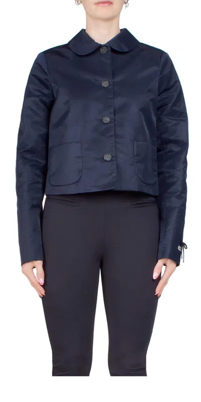 Sandy Liang Shelby Jacket In Navy In Blue