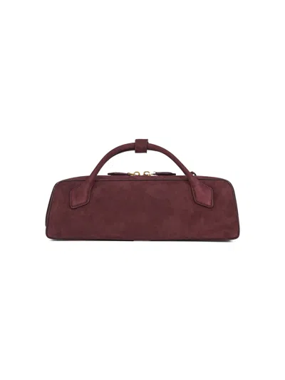 Alaïa Le Teckel Leather-trimmed Suede Clutch