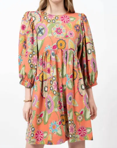 Ivy Jane Kaleidescope Dress In Terra Cotta In Multi