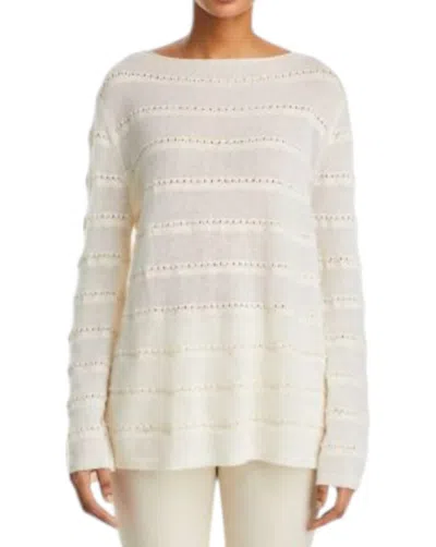 Lafayette 148 Women's Bateau Sweater In Cloud Metallic In Neutral