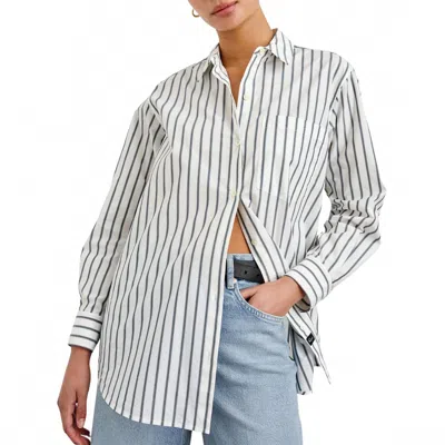 Rails Elsa Shirt In Chalk Slate Stripe