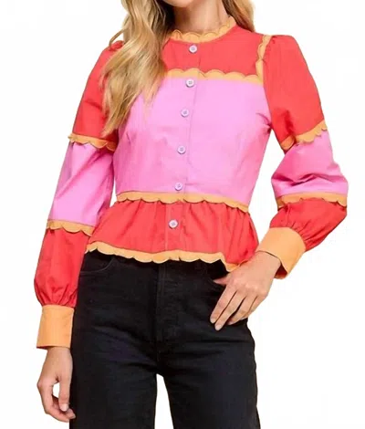 Tcec Strawberry Fields Top In Pink In Multi