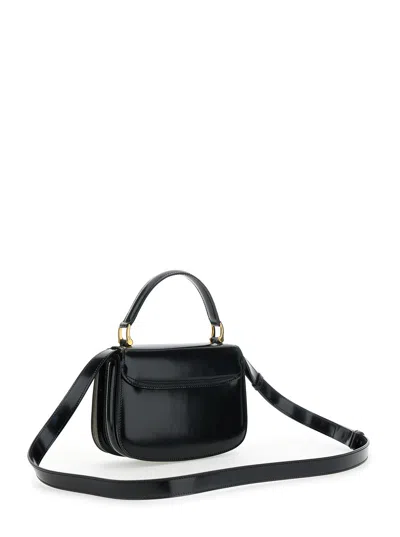 Ami Alexandre Mattiussi Black Handbag With Adc Patch On The Front And Adjustable And Removable Shoulder Strap