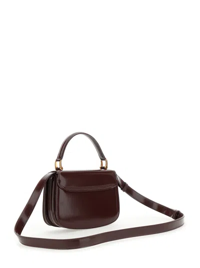 Ami Alexandre Mattiussi Ami Paris Bordeaux Handbag With Adc Patch On The Front And Adjustable And Removable Shoulder Strap I