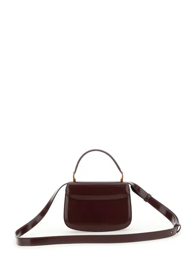 Ami Alexandre Mattiussi Ami Paris Bordeaux Handbag With Adc Patch On The Front And Adjustable And Removable Shoulder Strap I