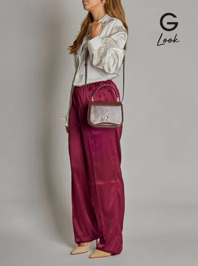 Ami Alexandre Mattiussi Ami Paris Bordeaux Handbag With Adc Patch On The Front And Adjustable And Removable Shoulder Strap I