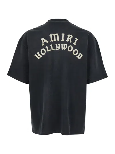 Amiri Hollywood Oversized Tee In Black