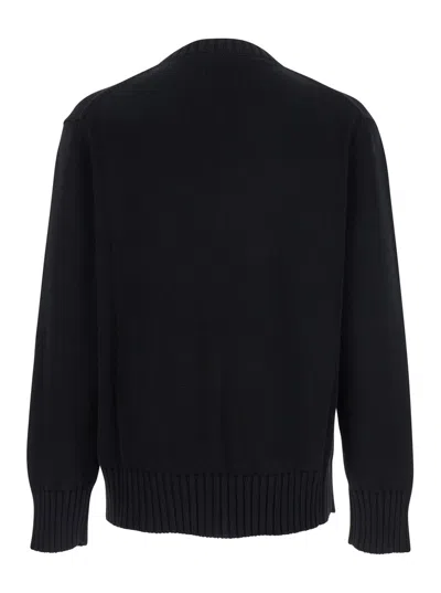 Amiri Black Sweater With Maxi Logo Lettering On The Front