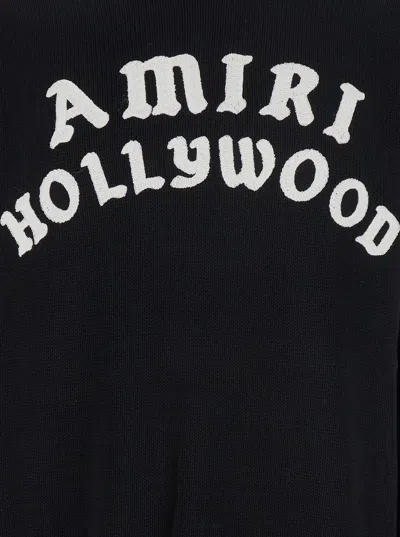 Amiri Black Sweater With Maxi Logo Lettering On The Front