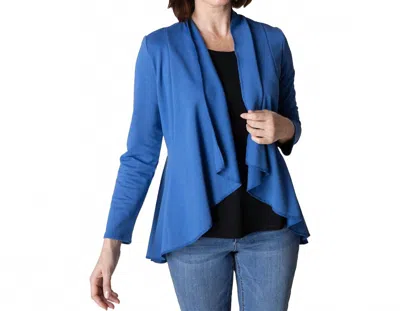 Habitat French Terry Drape Front Jacket In Royal Blue In Blue