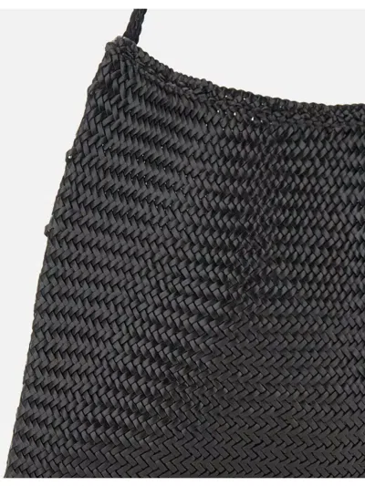 Dragon Diffusion Structured Buffalo Leather Shoulder Bag In Black