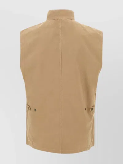 Barbour Beige 'casual Corbridge' Vest In Cotton With Pockets In Neutral