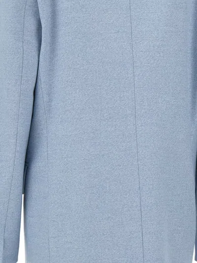 Remain Birger Christensen Cropped Sleeve Blazer Peak Lapel In Blue