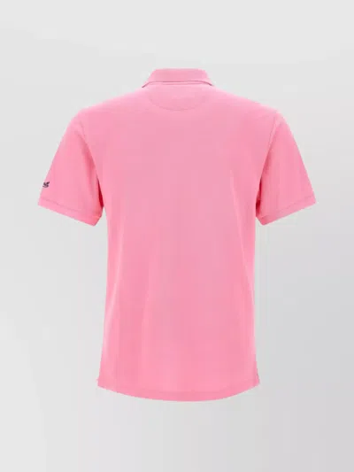 Mc2 Saint Barth Charles Pink Piquet Polo In Pink