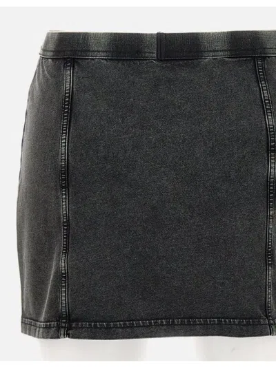 Diesel Stretch Cotton Mini Skirt With Contrast Stitching