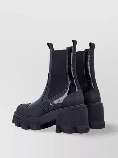 Ganni Chunky Heeled Chelsea Boot With Cleated Sole