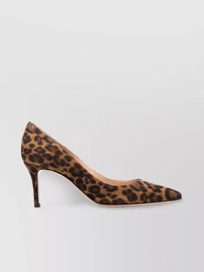 Gianvito Rossi Leopard Print Suede Pumps