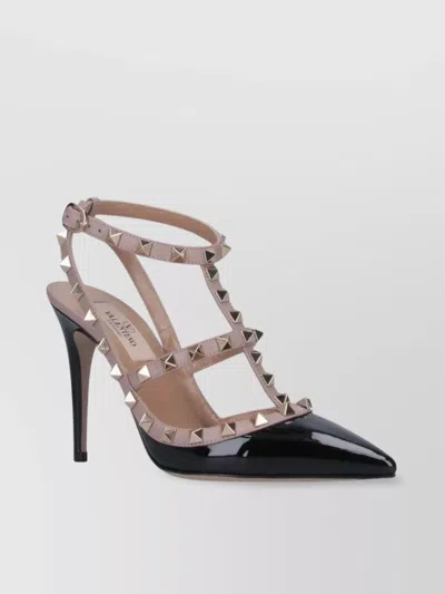 Valentino Pointed Toe Strappy Studded High Heel Pumps